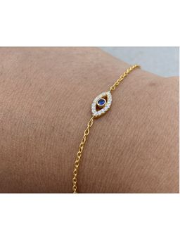 ANUSHKA JAIN JEWELLERY - White 925 Blue Evil Eye Bracelet