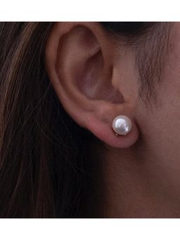 ANUSHKA JAIN JEWELLERY - White 925 Pearl Studs