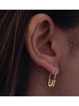 ANUSHKA JAIN JEWELLERY - Gold 925 Mini Safety Pin Earrings