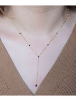 ANUSHKA JAIN JEWELLERY - Blue 925 Sapphire Lariat Necklace