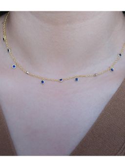ANUSHKA JAIN JEWELLERY - Blue 925 Sapphire Drop Necklace