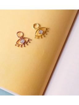 ANUSHKA JAIN JEWELLERY - White 925 Evil Eye Diamond Charm