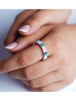 ANUSHKA JAIN JEWELLERY - Multi-Color 925 Spectrum Eternity Ring