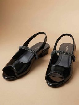 Metro - Women Black Block Heels