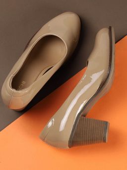 Mochi - Women Beige Pump Heels