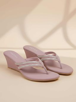 Metro - Women Peach Wedges Heels