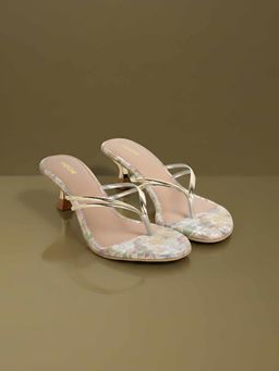 Mochi - Women Gold Kitten Heels