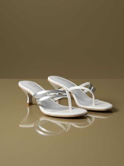 Mochi - Women Silver Kitten Heels