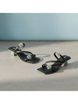 Mochi - Women Black Block Heels