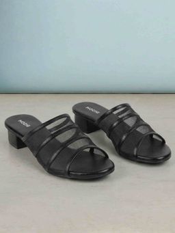 Mochi - Women Black Block Heels