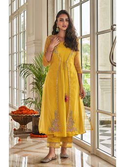 Autumnlane - Shamita Marigold Embroidery Designer Organza Jacket (Set of 3)