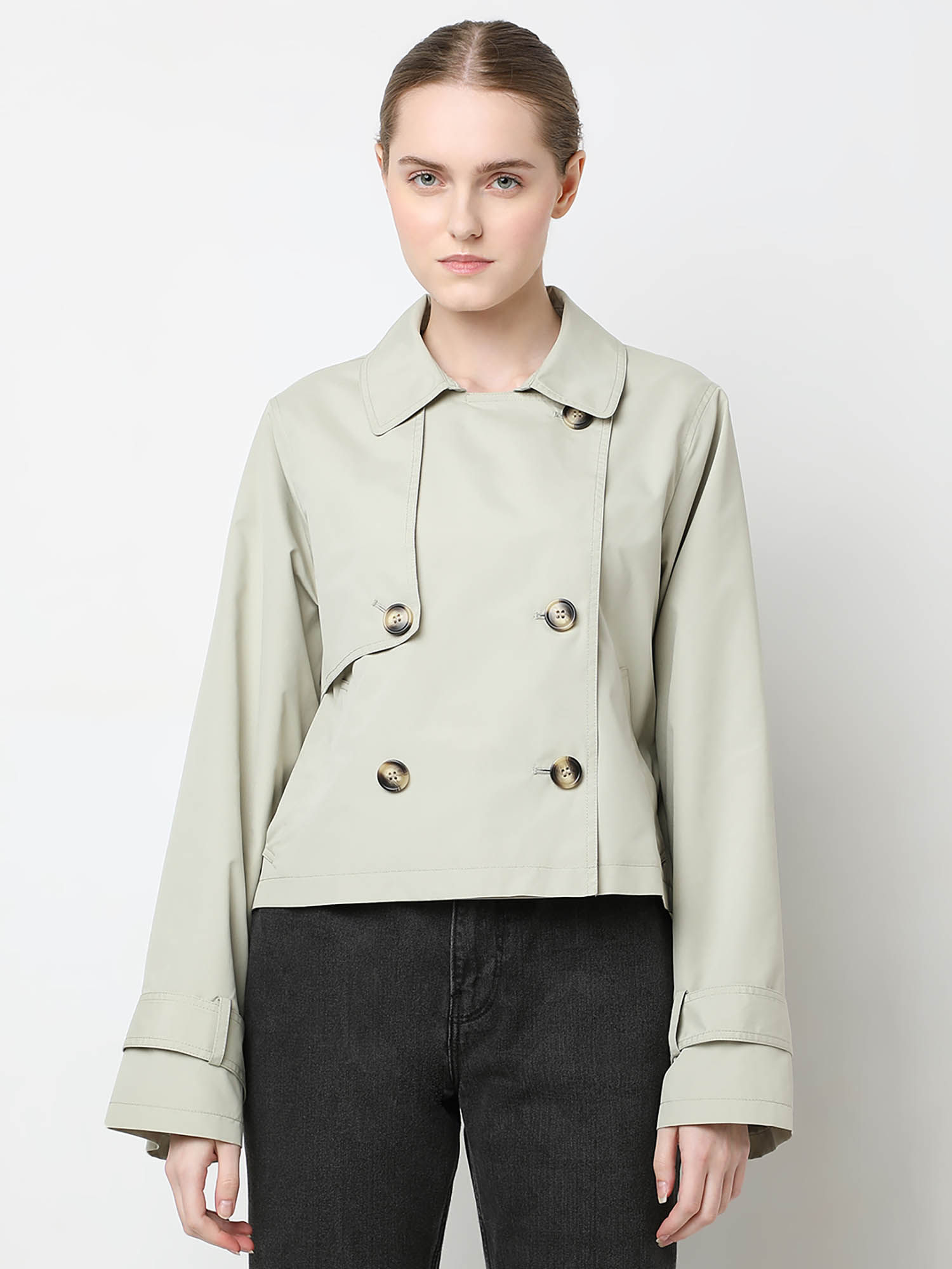vero moda Women's Beige Coat-picture-29
