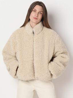 VERO MODA - Women's Beige Wintercoat Jacket