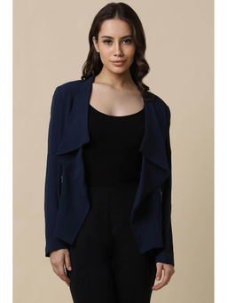 Allen Solly - Women Navy Solid Casual Blazer