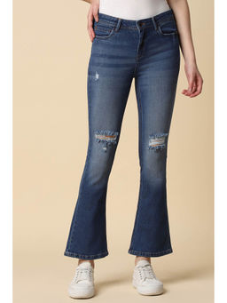 Allen Solly - Women Navy Regular Fit Mid Wash Jeans