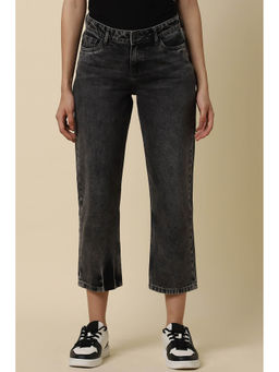 Allen Solly - Women Black Regular Fit Dark Wash Jeans