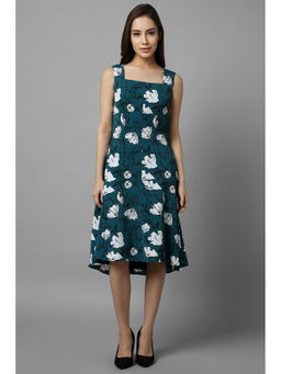 Allen Solly - Women Green Print Casual Dress