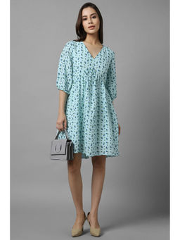 Allen Solly - Women Blue Print Casual Dress