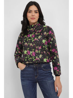 Allen Solly - Women Black Print Casual Jacket