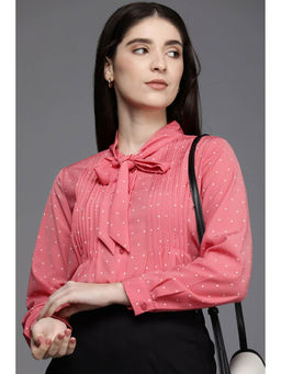 Allen Solly - Women Pink Dots Long Sleeves Shirt