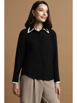 Allen Solly - Women Black Solid Long Sleeves Shirt
