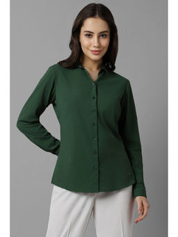 Allen Solly - Women Green Solid Long Sleeves Shirt
