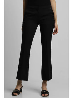 Allen Solly - Women Black Regular Fit Solid Formal Trousers