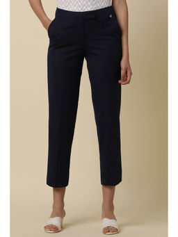 Allen Solly - Women Navy Regular Fit Casual Trousers