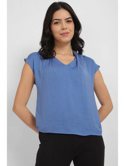 Allen Solly - Women Blue Solid Casual Top