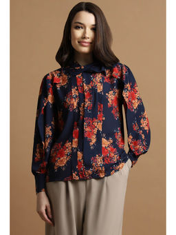 Allen Solly - Women Navy Print Casual Top