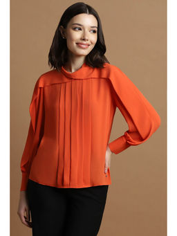 Allen Solly - Women Orange Solid Formal Top
