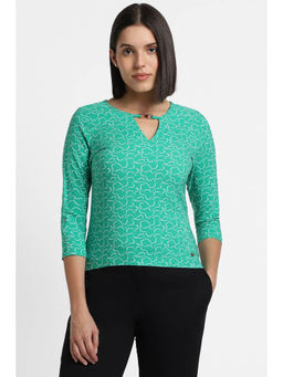 Allen Solly - Women Green Print Casual Top