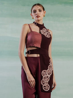 Orthodox - Wine Aurelian Elegance Crop Tops