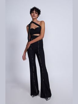 Advait - Black Kuro Tie-Up Bustier Top