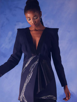 Orthodox - Navy Blue Nile Structured Blazer and Trouser