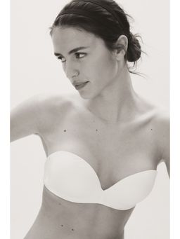 H&M - Women White Microfibre Super Push-Up Balconette Bra