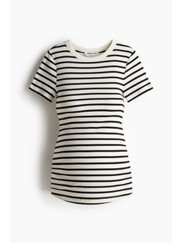 H&M - Women White MAMA Ribbed Top