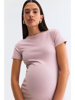 H&M - Women Pink Mama Ribbed Top
