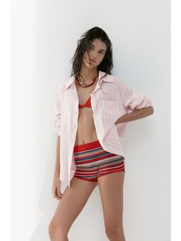 H&M - Women Multi-Color Linen-Blend Shirt