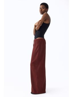 H&M - Women Red Wide Pull-On Trousers