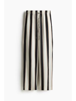 H&M - Women White Wide Pull-On Trousers