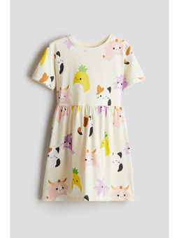 H&M - Girls Purple Printed Jersey Dress