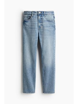 H&M - Women Blue Slim Straight High Ankle Jeans
