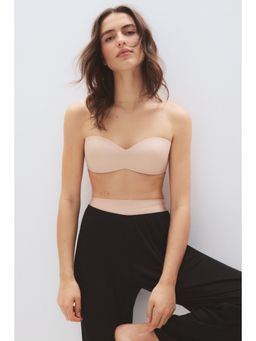 H&M - Women Beige Padded Microfibre Bandeau Bra