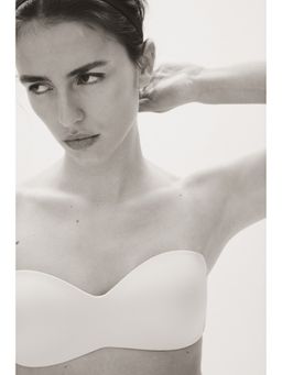 H&M - Women Beige Padded Microfibre Bandeau Bra