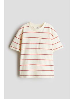 H&M - Boys White Chest-Pocket T-Shirt