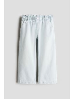 H&M - Girls Turquoise Wide Leg Paper Bag Jeans