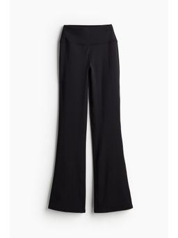 H&M MOVE - Black Flared Sports Leggings With Drymove