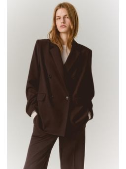 H&M - Women Brown Double-Breasted Blazer
