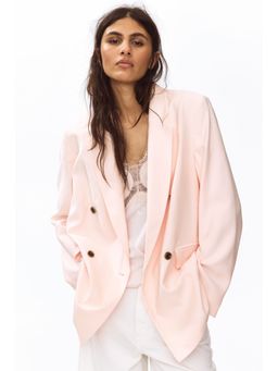 H&M - Women Pink Double-Breasted Blazer